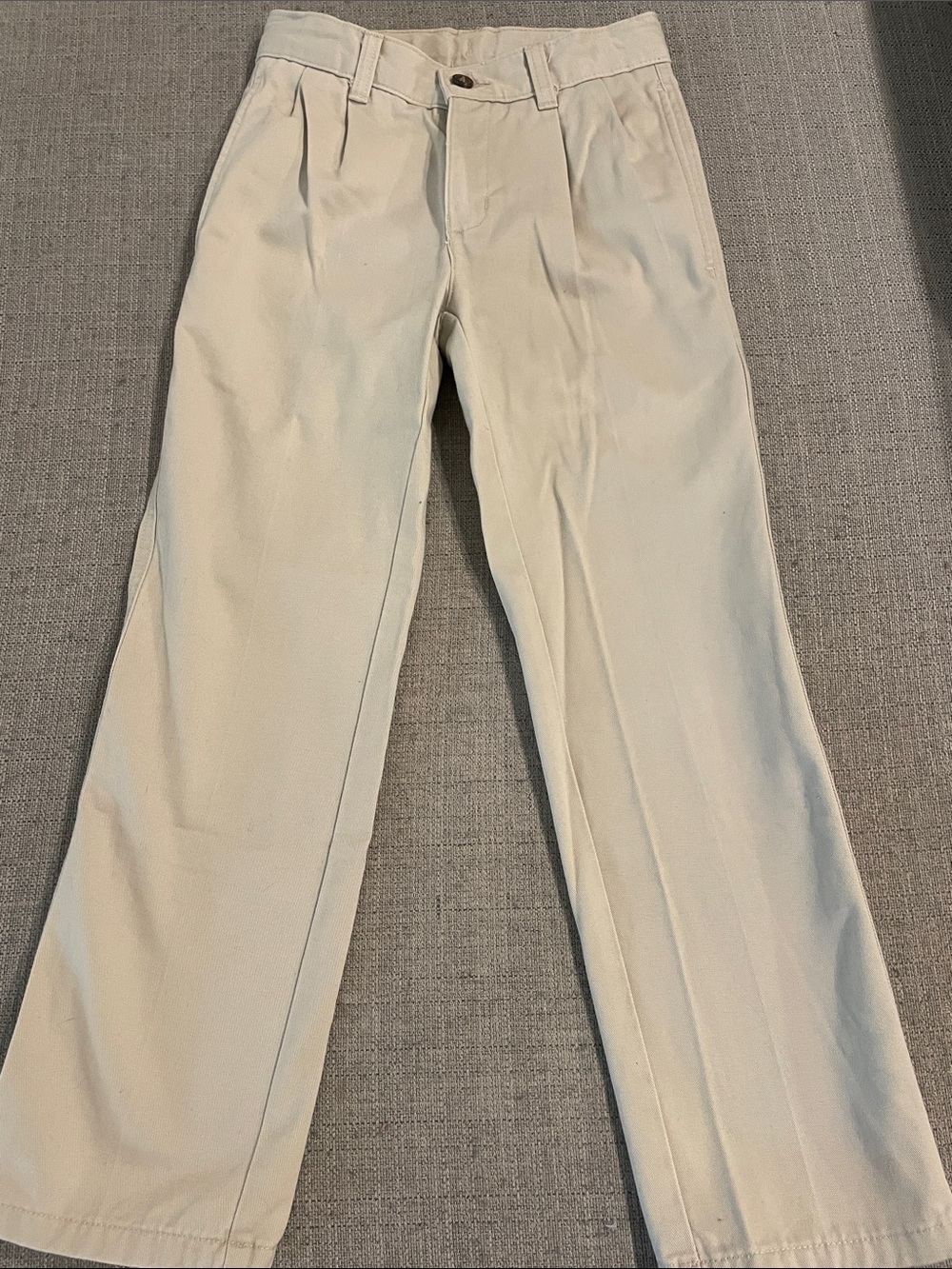 Chaps Cream Pleated Kids Casual Pants